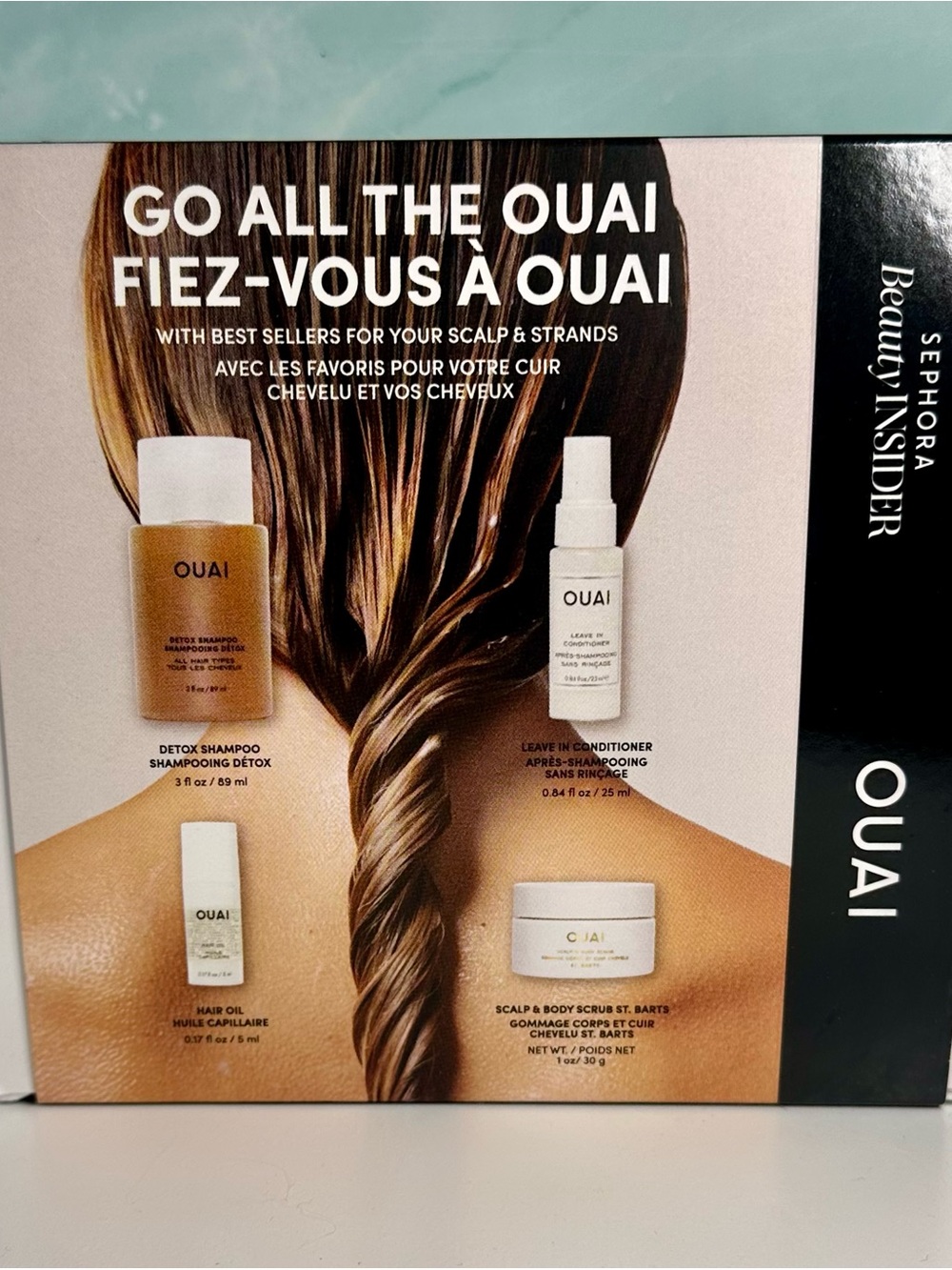OUAI “Go All The Ouai” Hair Care 4-piece Travel Set NEW in box.